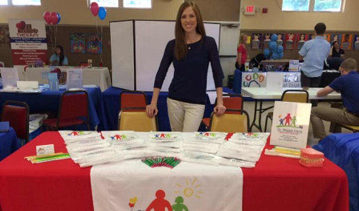 Team member at Morningstar School Family Fun and Resource fair