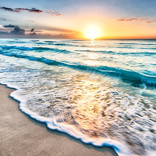 Beach at sunset