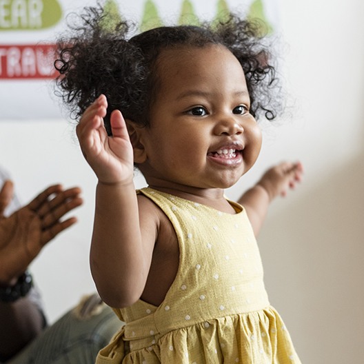 Laughing toddler