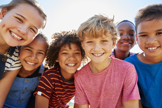 group of children smiling